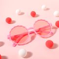 Kids Wave Flower Shaped Frame Fashion Glasses Pink