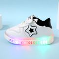 Toddler / Kid Letter Stars Graphic LED Casual Shoes Black