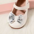 Toddler / Kid Sequin Bow Decor Flats Mary Jane Shoes White image 3