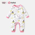 Looney Tunes Baby Girl Bunny and Tweety Allover Jumpsuit PinkyWhite