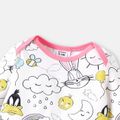 Looney Tunes Baby Girl Bunny and Tweety Allover Jumpsuit PinkyWhite