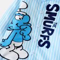 Smurfs 2pcs Toddler Boy Letter Print Stripe Long-sleeve Shirt and Straight Pants Set Light Blue image 2