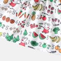 Peppa Pig Toddler Girl Fruit Allover Print Bowknot Design Ruffled Tank Dress Multi-color