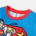 Justice League 2-piece Kids Boy Batman and Superman Tee and Allover Logo Shorts Sets Blue