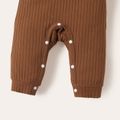 2pcs Baby Boy Cotton Rib Knit Solid Long-sleeve Jumpsuits Set ColorBlock