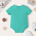 3-Pack Baby Boy/Girl 100% Cotton Short-sleeve Solid Rompers Set ColorBlock