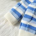 Toddler Boy Casual Stripe Colorblock Knit Sweater BLUEWHITE image 5