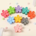 3-pack Solid Flower Shape Hair Claw for Girls Yellow image 2