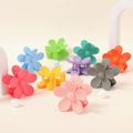 3-pack Solid Flower Shape Hair Claw for Girls Yellow image 3