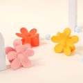 3-pack Solid Flower Shape Hair Claw for Girls Yellow image 4