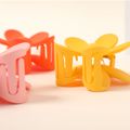 3-pack Solid Flower Shape Hair Claw for Girls Yellow image 5