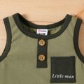 قطعتان من ملابس الأطفال الرضع 95٪ قطن بألوان متشابكة مع شورت مموه العمري الأخضر image 3