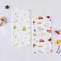 2-pack 100% Cotton Towel Cartoon Pattern Face Washing Water Absorption Towel 6-layer Gauze Soft Breathable Baby Towel Pale Green