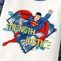 Superman Toddler Boy Hero and Logo Colorblock Long-sleeve Tee Green