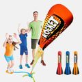 Stomp Rocket Launcher with 6 Foam Rockets Kids Outdoor Outside Toys Gift Color block