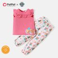 PAW Patrol 2-piece Toddler Girl 100% Cotton Tank Top and Allover Pants Set Light Pink image 1
