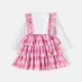 PAW Patrol Toddler Girl 2 in 1 Cotton Ruffled Layered Long-sleeve Dress Pink image 2