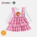 PAW Patrol Toddler Girl 2 in 1 Cotton Ruffled Layered Long-sleeve Dress Pink image 1