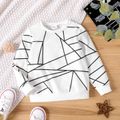 Toddler Boy Geo Print Long-sleeve Pullover Sweatshirt White image 1
