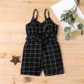 Baby / Toddler Girl Strappy Plaid Casual Onesies Black image 1