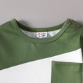 Baby Boy Colorblock Spliced Long-sleeve Pullover Sweatshirt ColorBlock image 3