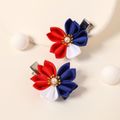 2-pack Color Block Floral Decor Hair Clip for Girls Multi-color