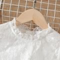 Kid Girl 100% Cotton Lace Tulle Splice Bowknot Design Sleeveless Princess Party Dress White image 3