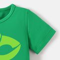 PJ Masks Toddler Boy/Girl Heroes Face Mask Print Cotton Tee Green
