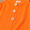 Toddler Girl Bowknot Button Design Orange Slip Rompers Orange