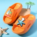 Toddler / Kid Beach Pattern Single Band Slides Slippers Orange