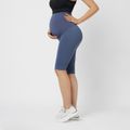 Maternity Yoga Sports Blue Biker Shorts Blue