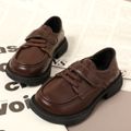 Toddler / Kid Simple Plain Velcro Casual Shoes Brown image 1