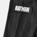 Justice League Kid Boy 100% Cotton Logo Print Pocket Design Cargo Pants Black
