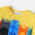 Super Pets 2pcs Kid Boy Colorblock Long-sleeve Tee and Cotton Denim Jeans Set Yellow image 4