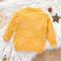 Toddler Boy Basic Textured Yellow Knit Sweater Yellow