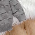 Toddler Boy Basic Textured Gray Knit Sweater Grey image 4