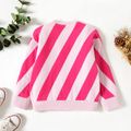 Toddler Girl Striped Long-sleeve Pink Sweater Top Pink