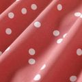 Kid Girl Polka dots Ruffled Bowknot Design Long-sleeve Dress Redbeanpaste image 4