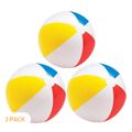 3-pack Beach Balls Color Ball Inflatable Beach Balls for Swimming Pool Beach Outdoor Lawn Games Summer Party Favors Water Toys Color block image 1