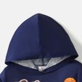 Tom and Jerry Kid Boy Letter Ball Print Hoodie Sweatshirt Tibetan blue image 3