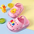 Toddler / Kid Cartoon Duck & Letter Pattern Hollow Out Vent Clogs Pink
