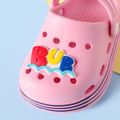 Toddler / Kid Cartoon Duck & Letter Pattern Hollow Out Vent Clogs Pink image 5