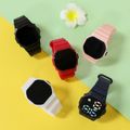 Kids LED Watch Pure Color Strap Digital Smart Electronic Watch (With Packing Box) Black