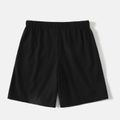 Activewear Kid Boy Quick Dry Elasticized Black Shorts Black image 3