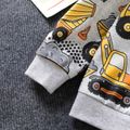 Toddler Boy Vehicle Excavator Print Hoodie Sweatshirt Multi-color