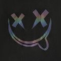 2pcs Kid Boy Reflective Emojis Print Black Hoodie Sweatshirt and Pants Set Black