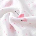 Baby Blanket Quilt Soft Breathable Bamboo Cotton Newborn Swaddle Wrap Receiving Blanket Flamingo Rainbow Unicorn Pattern Pink image 3