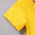 2pcs Baby Boy Short-sleeve T-shirt and Geo Print Shorts Set Yellow