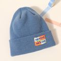 Baby / Toddler Letter Patch Knit Beanie Hat Dark Blue