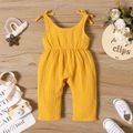 Baby Girl 100% Cotton Crepe Rainbow Design Solid Overalls Ginger-2 image 3